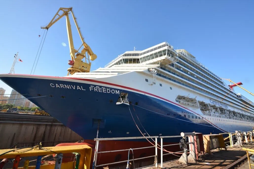 Carnival freedom at the shipyard