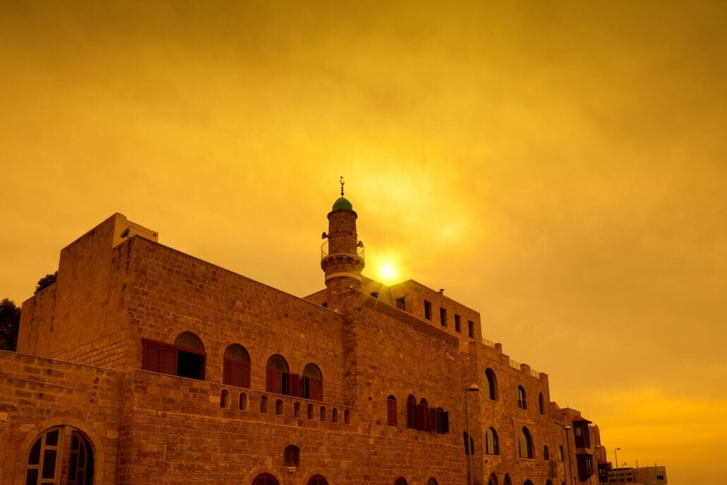 Golden sunset jaffa tel aviv