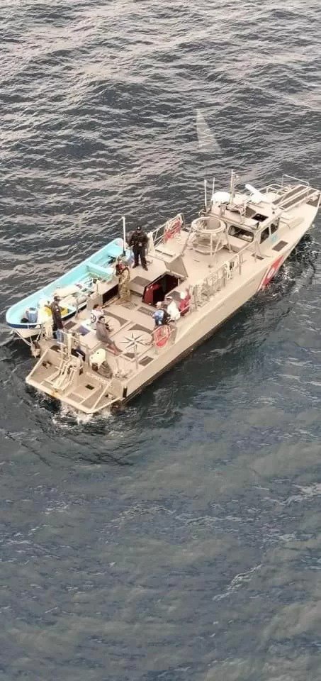 rescue boats on the sea