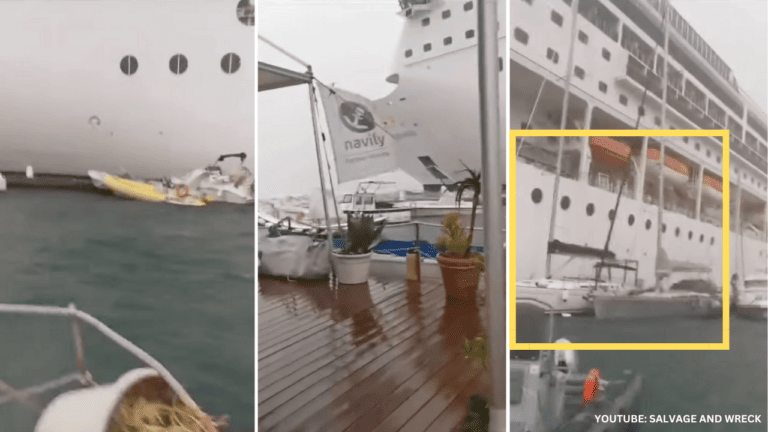 MSC cruise ship destroys Marina