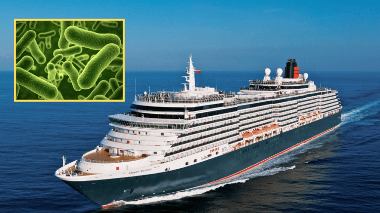 The Queen Elizabeth cruise ship, operated by Cunard Line, is currently navigating the ocean while encountering a bacterial outbreak.
