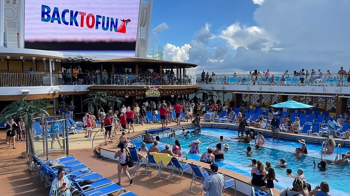 The backfun pool on a cruise ship.