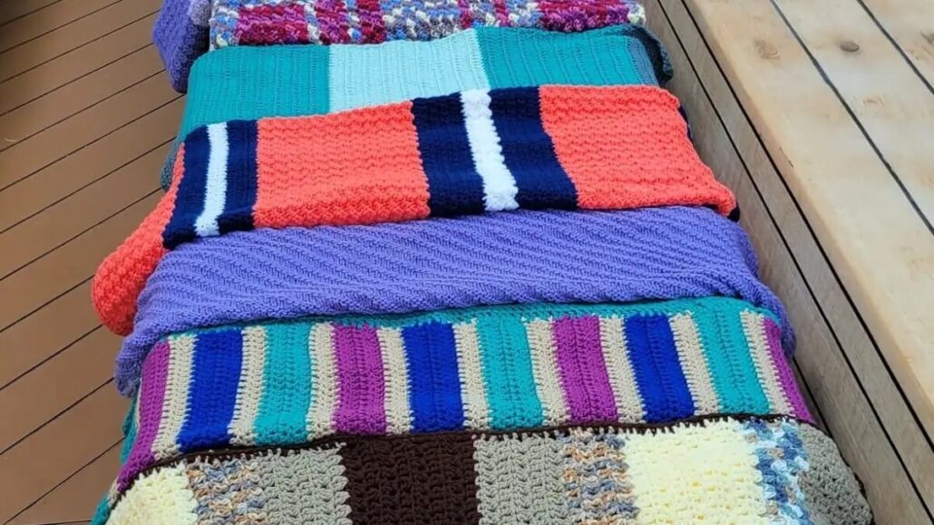 Project Linus knitted blankets
