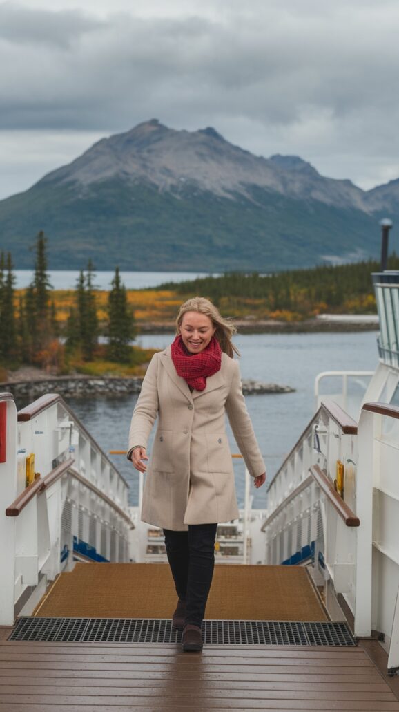 disembarking alaska cruise