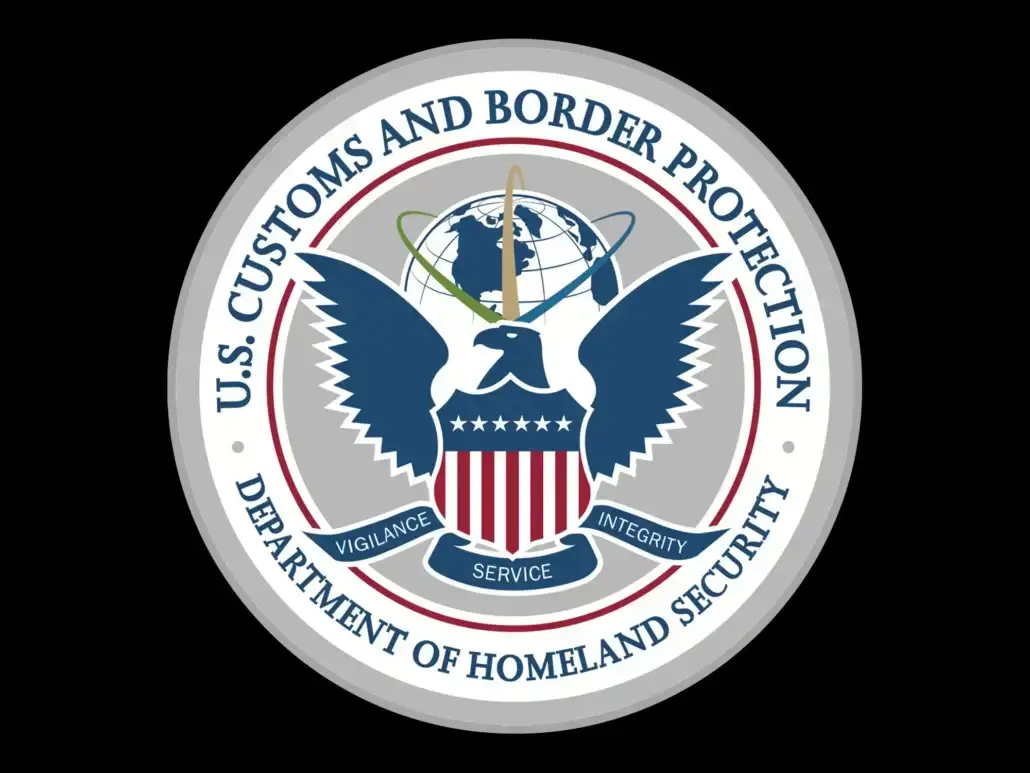 The official seal of U.S. Customs and Border Protection, often seen by cruise passengers, features an eagle with outstretched wings over a shield, a globe, and three arrows, with the words "Vigilance," "Service," and "Integrity.
