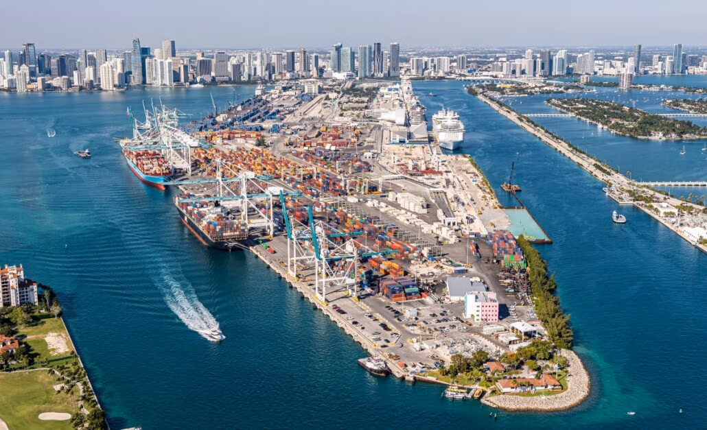 Port Miami aerial view