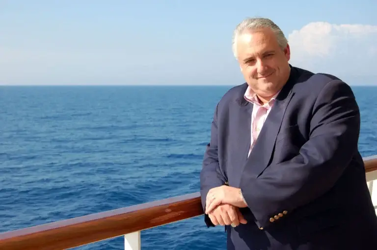 John Heald, Carnival Cruise Line Ambassador, on board ship. Photo courtesy of Carnival Cruise Line