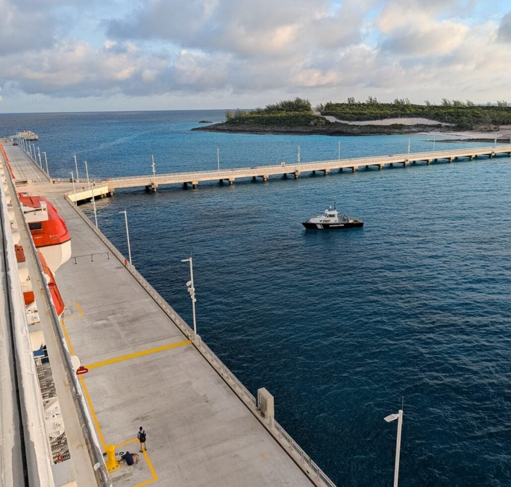 Carnival new pier at Relax Away Half Moon Cay. Photo by Doug Parker/Cruise Craio