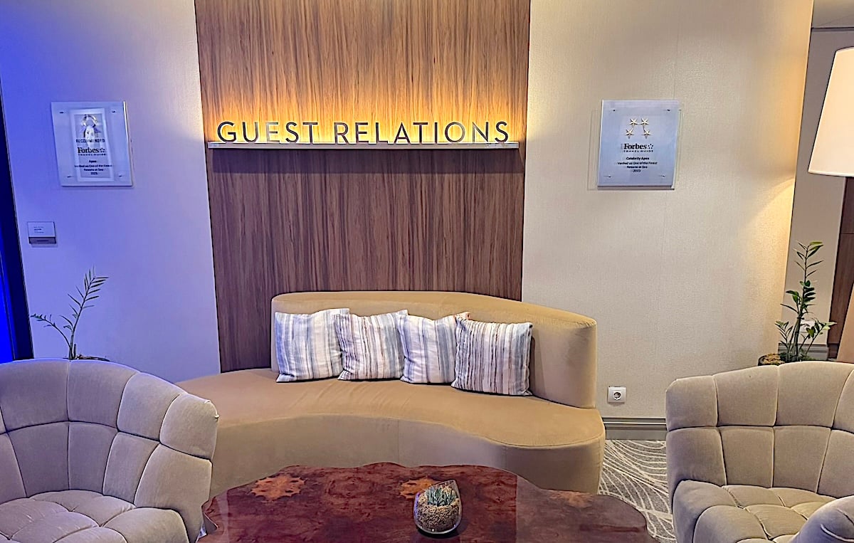 NCL Norwegian Aqua Guest relations. Photo by Richard Simms